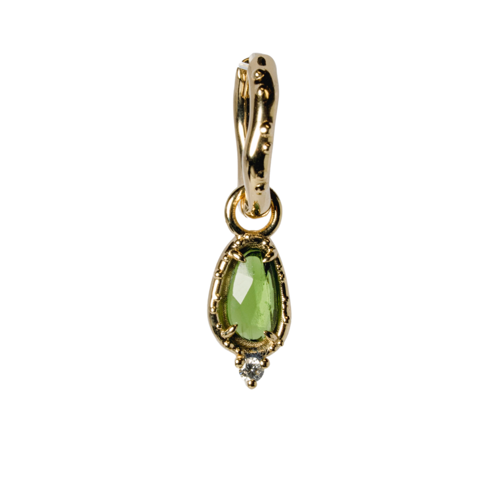 Chrome Diopside Pickle Huggie Hoop iv