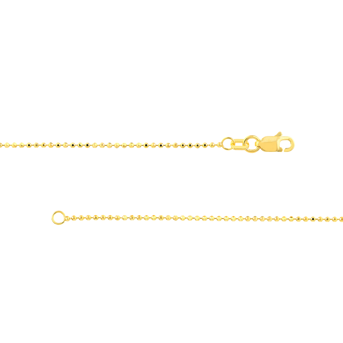 The 1.2mm Diamond Cut Bead Chain