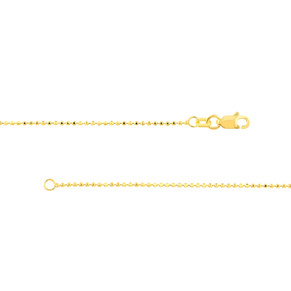 The 1.2mm Diamond Cut Bead Chain