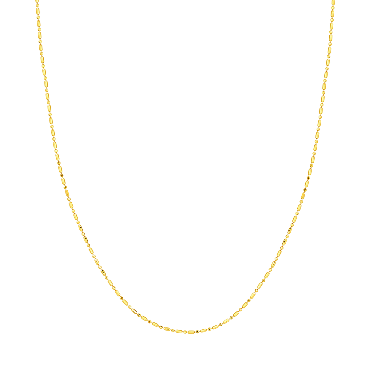 The 1.2mm Diamond Cut Bead and Barrel Chain