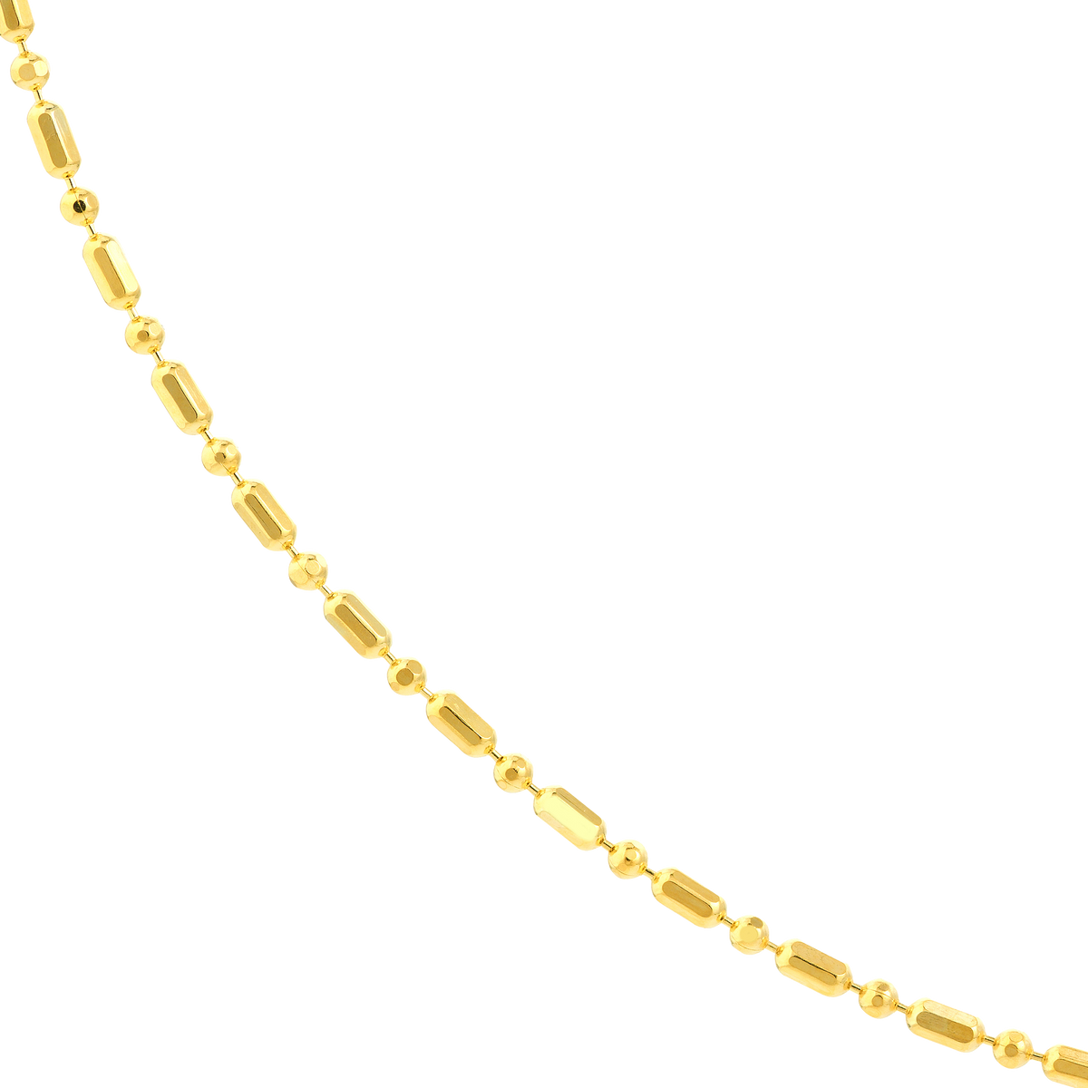 The 1.2mm Diamond Cut Bead and Barrel Chain