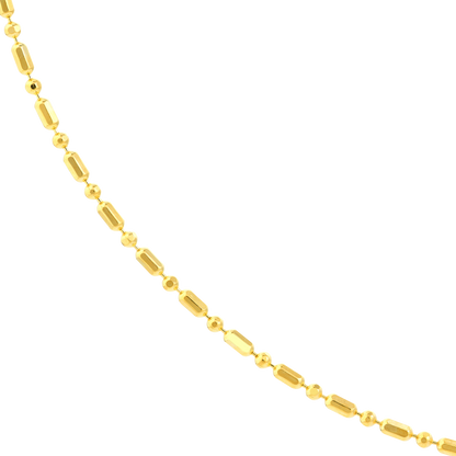 The 1.2mm Diamond Cut Bead and Barrel Chain
