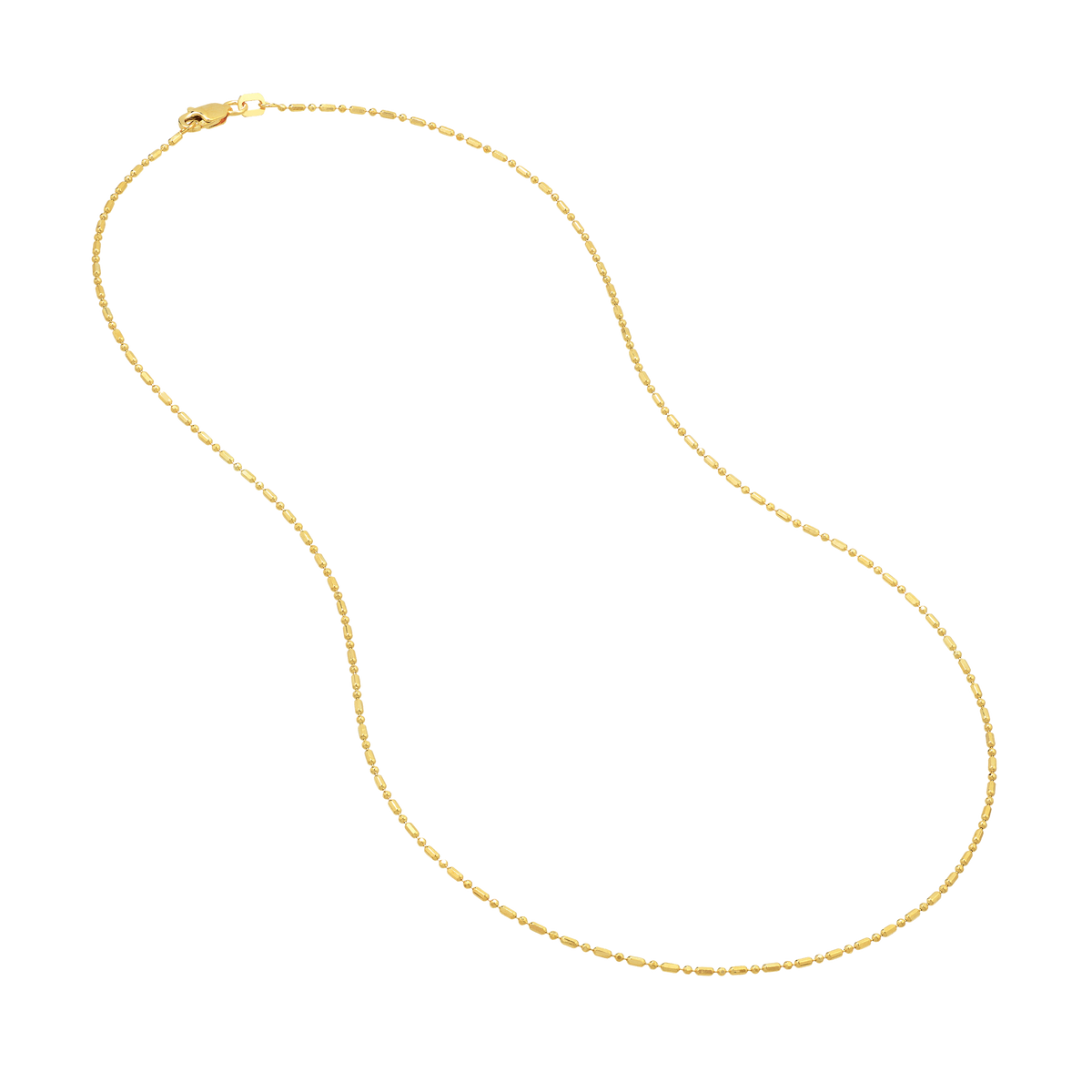 The 1.2mm Diamond Cut Bead and Barrel Chain
