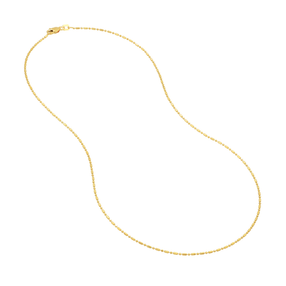 The 1.2mm Diamond Cut Bead and Barrel Chain