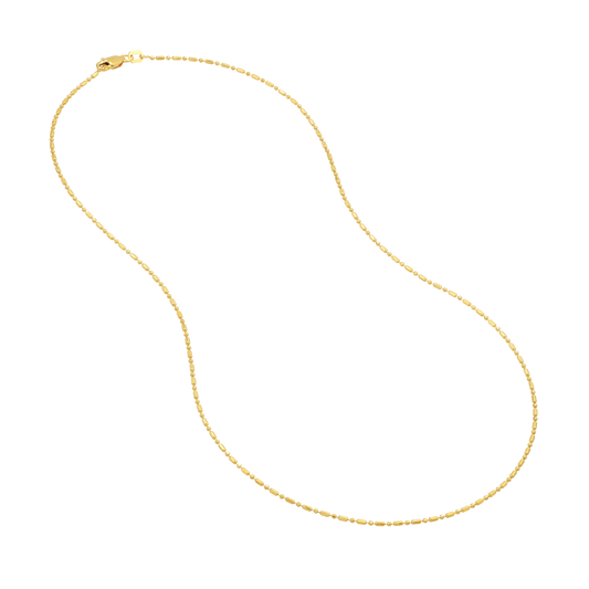 The 1.2mm Diamond Cut Bead and Barrel Chain