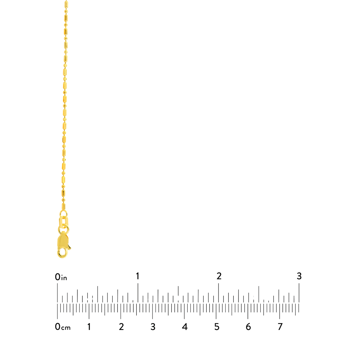 The 1.2mm Diamond Cut Bead and Barrel Chain