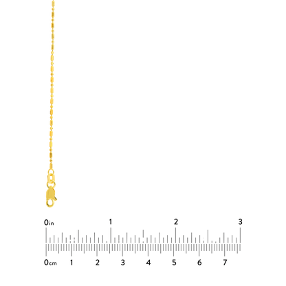 The 1.2mm Diamond Cut Bead and Barrel Chain