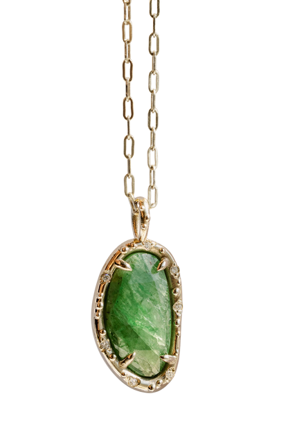 Tsavorite Pickle Pendant xi