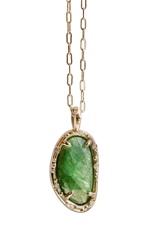 Tsavorite Pickle Pendant xi