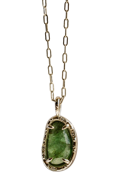 Tsavorite Pickle Pendant xiii